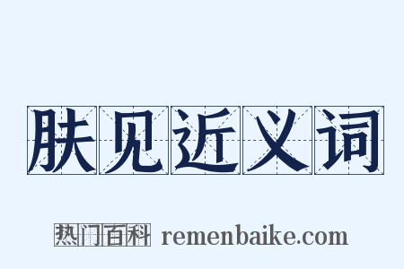肤见近义词是什么意思的图片